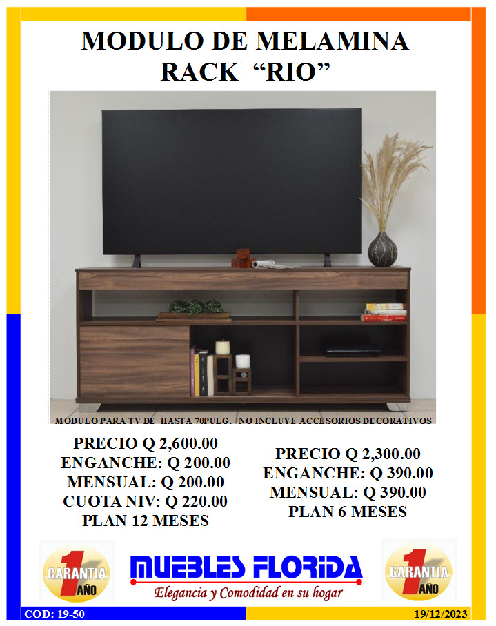 MODULO DE MELAMINA RIO